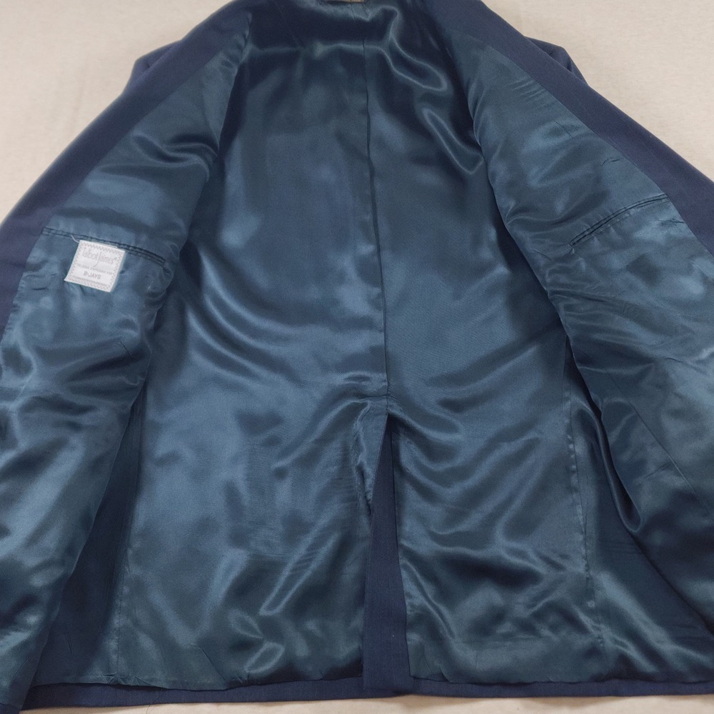 Vintage Mens 48R Navy Blue Blazer Jacket USA Made Talbot Jaimes Suit Coat - Picture 4 of 11